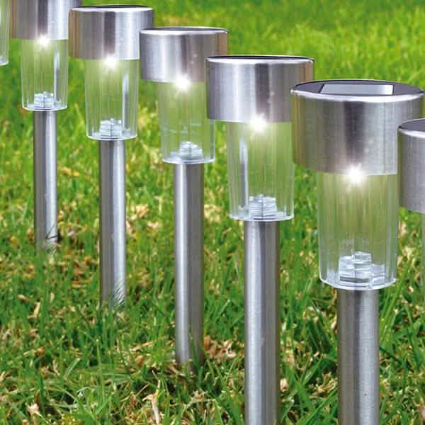 Solar LED Garden Pathway Stake Lights – Set of 12, Weatherproof