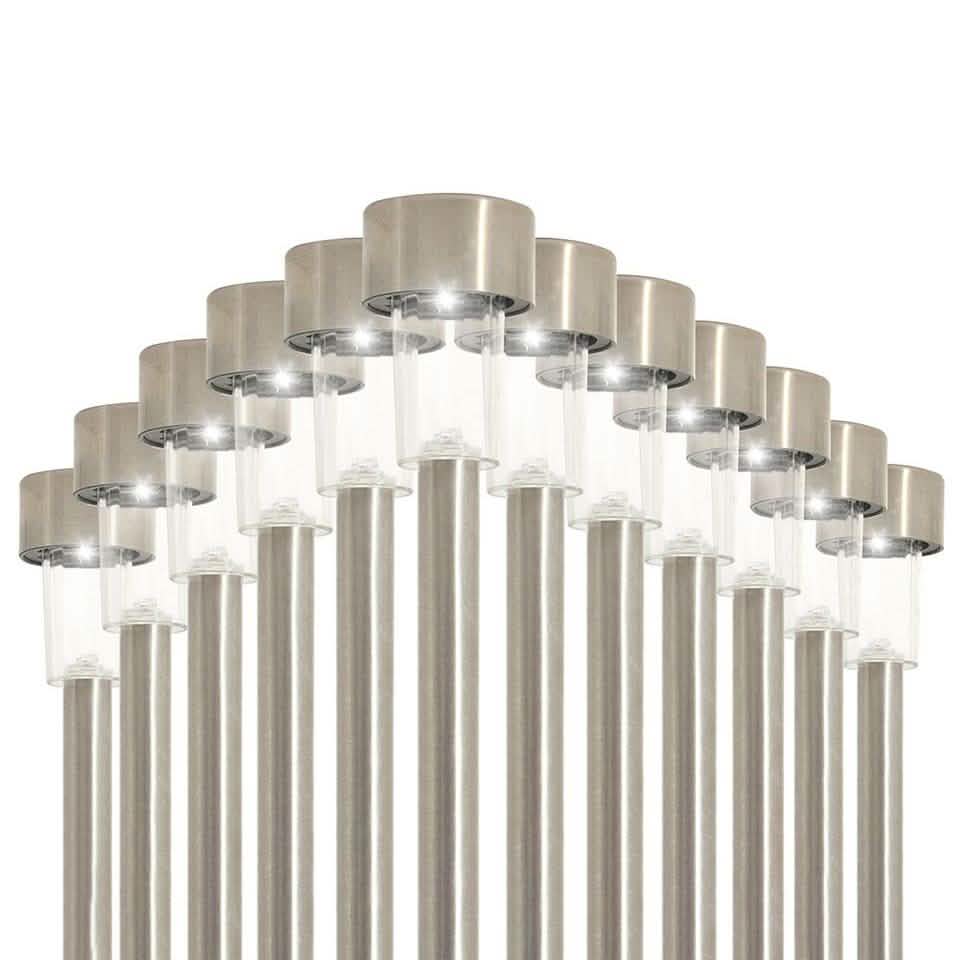 Solar LED Garden Pathway Stake Lights – Set of 12, Weatherproof