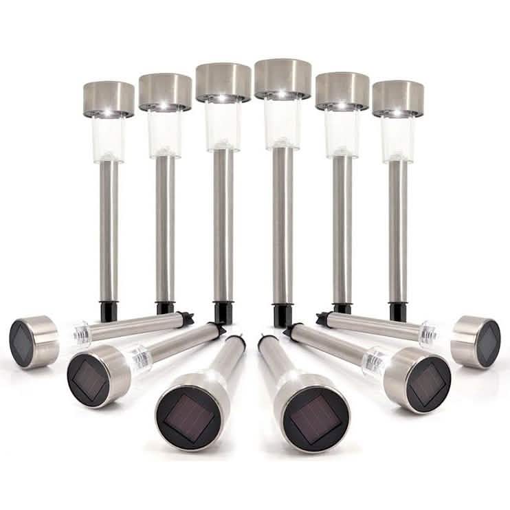 Solar LED Garden Pathway Stake Lights – Set of 12, Weatherproof