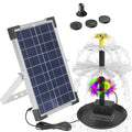 Solar Bird Bath Fountain with Color LED Lights & 3 Nozzles – 3-Tier, IP68 Waterproof