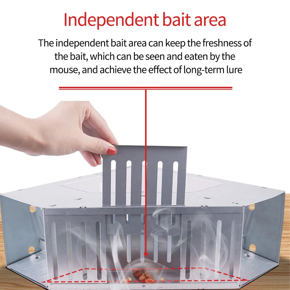 Double-Door Metal Mouse Trap with Bait Area