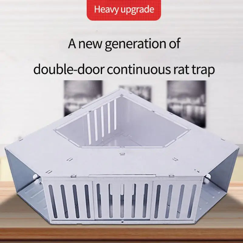 Double-Door Metal Mouse Trap with Bait Area