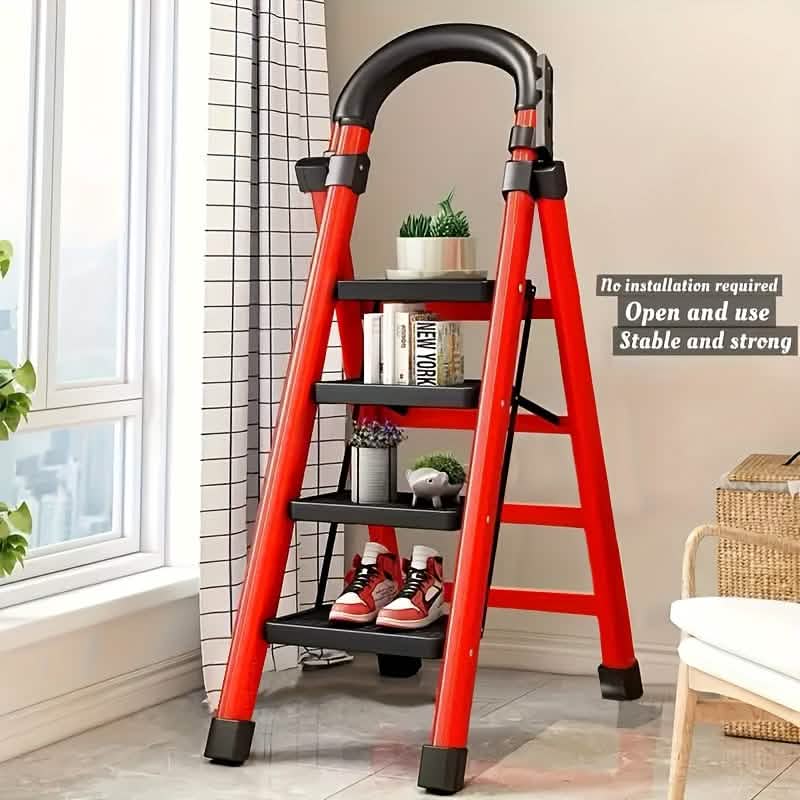 Portable Steel Folding Step Ladder – 3 or 4 Step, Anti-Slip