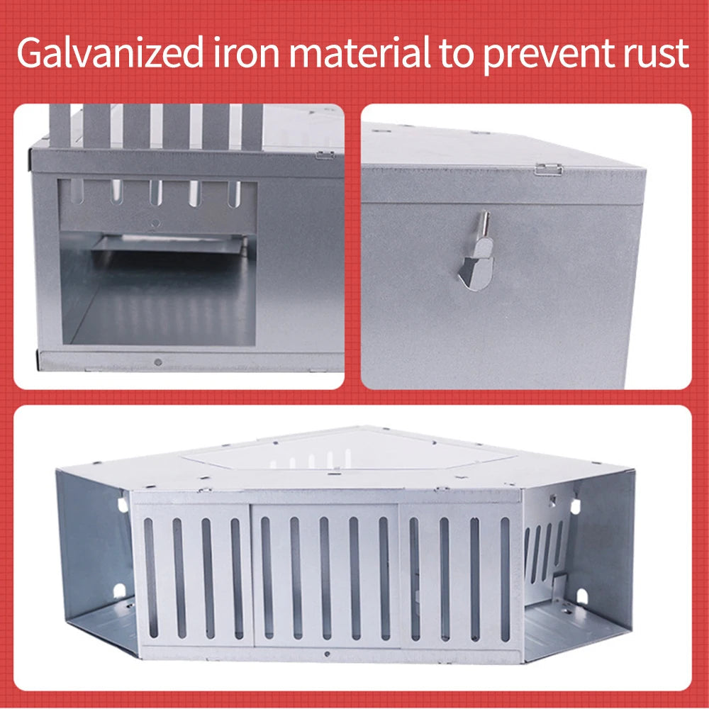 Double-Door Metal Mouse Trap with Bait Area