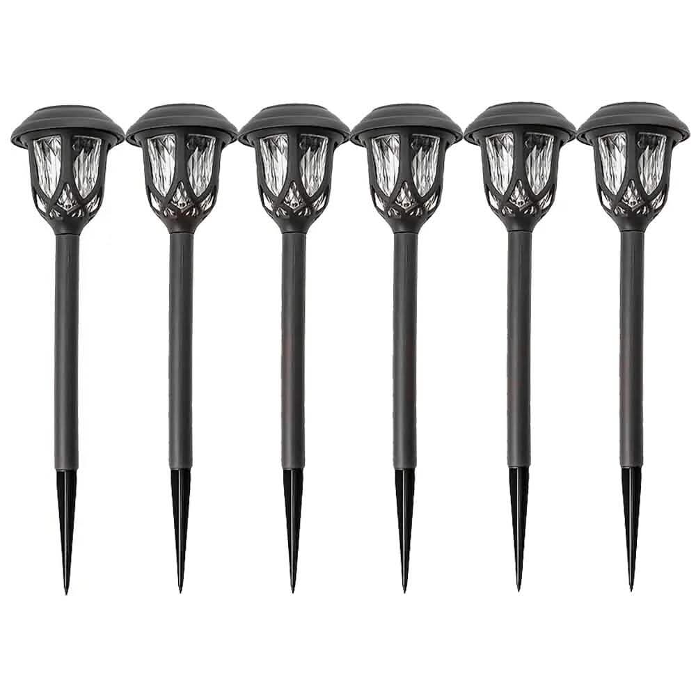 Solar Pathway Stake Lights – 6-Pack, Touch-Controlled & Waterproof