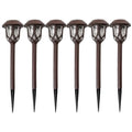 Solar Pathway Stake Lights – 6-Pack, Touch-Controlled & Waterproof
