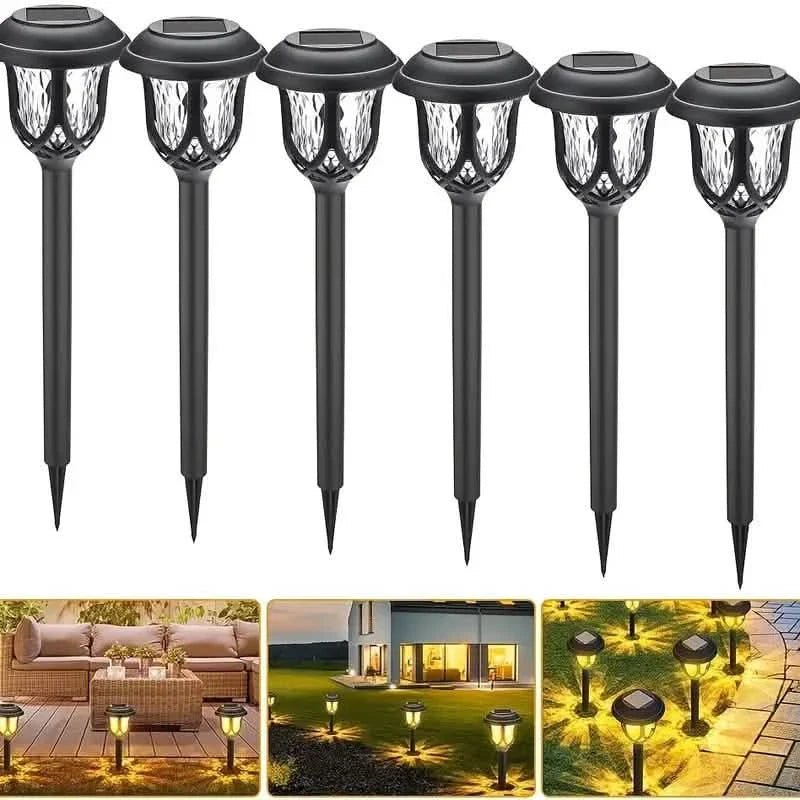 Solar Pathway Stake Lights – 6-Pack, Touch-Controlled & Waterproof