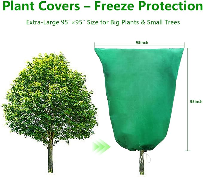 Extra-Large Plant Frost Covers, 95 × 95 in, 2-Pack