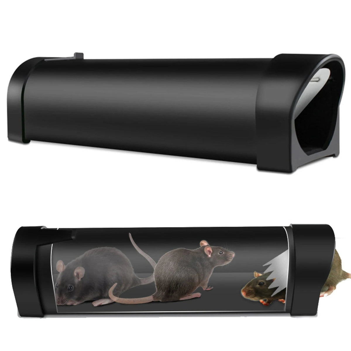 Live-Capture Mouse Trap with Bait Compartment