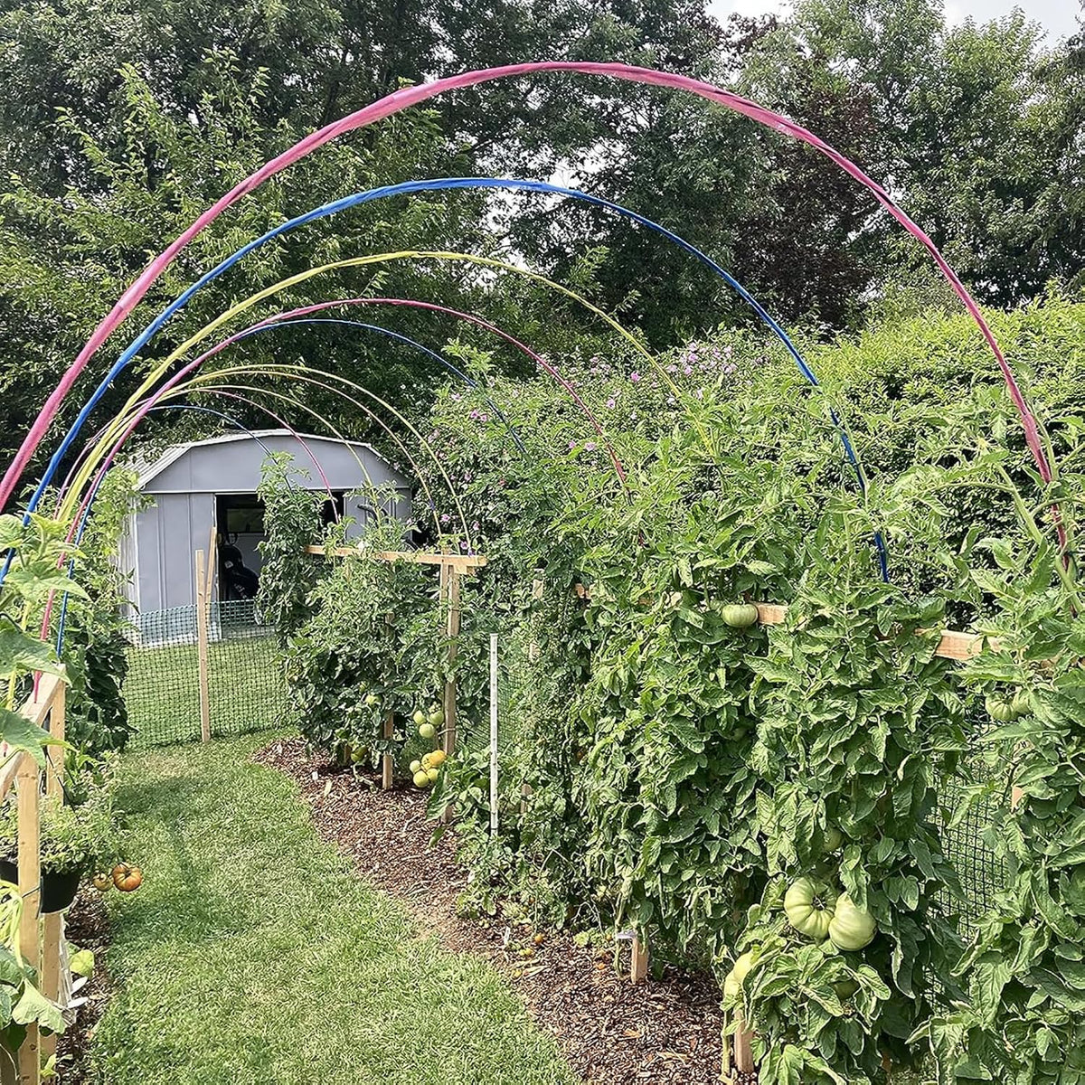 Fiberglass Garden Tunnel Hoops, 12 Sets, 60 Rods