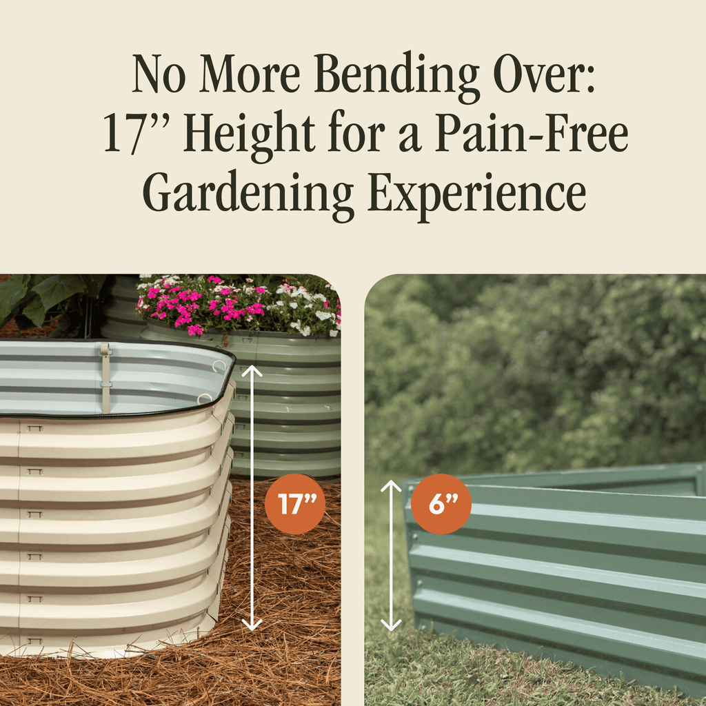 Gro-Rite Metal Raised Garden Bed Kit – No Tools, No Bolts, Ready in 10 Minutes
