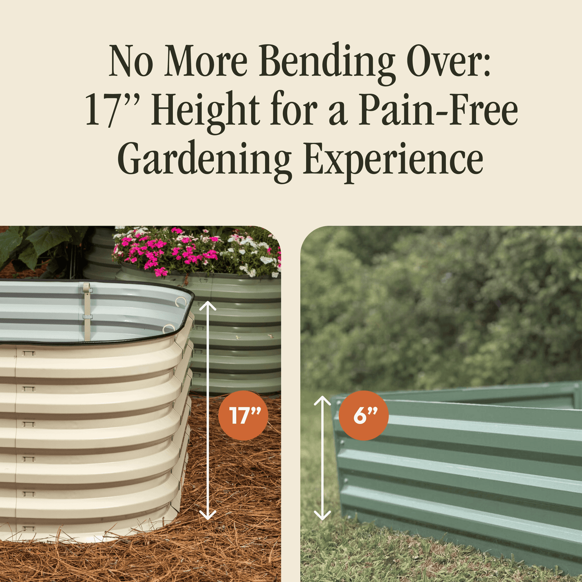 Gro-Rite Metal Raised Garden Bed Kit – No Tools, No Bolts, Ready in 10 Minutes