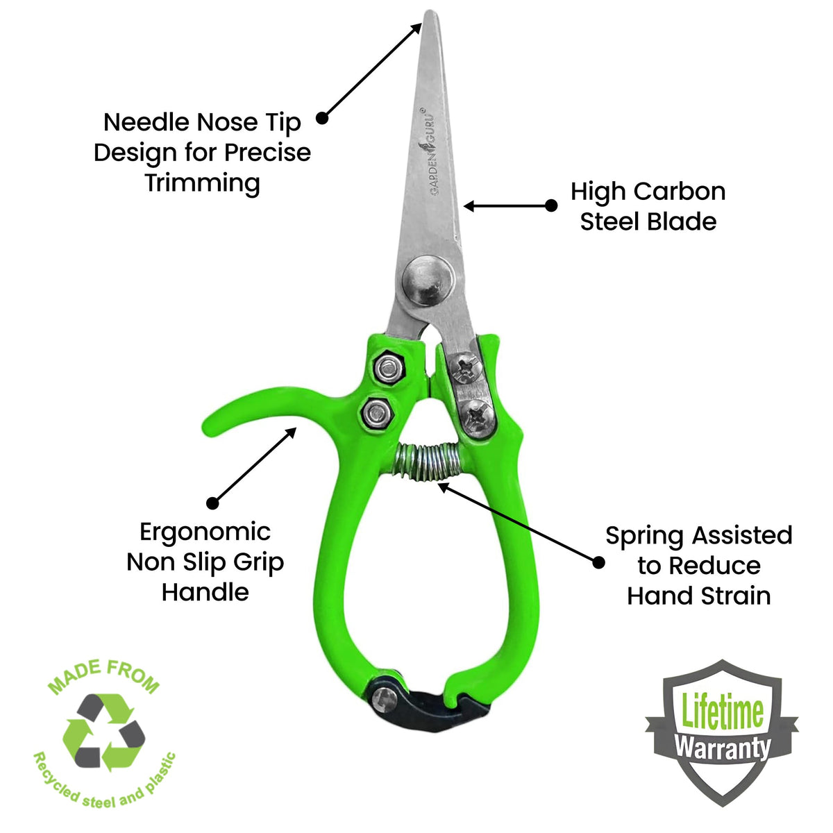 Ergonomic Garden Snips & Clippers – Lightweight Pruning Shears