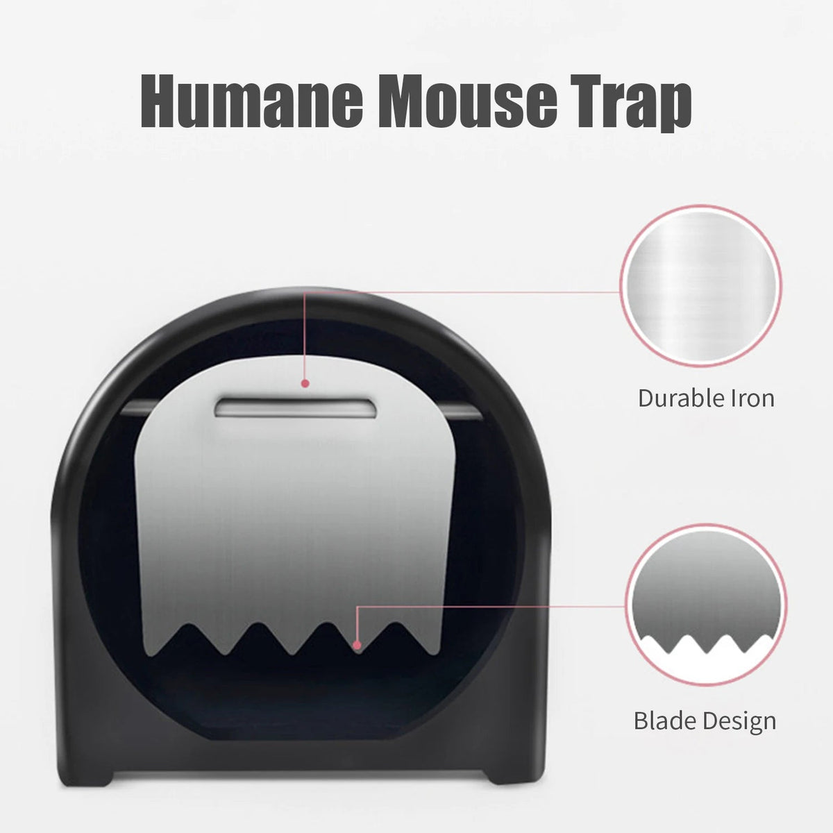 Live-Capture Mouse Trap with Bait Compartment