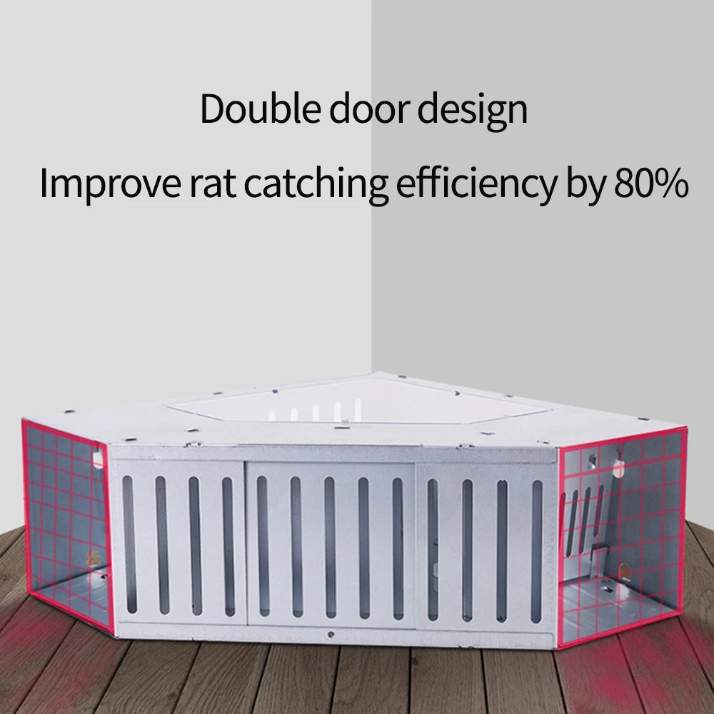 Double-Door Metal Mouse Trap with Bait Area