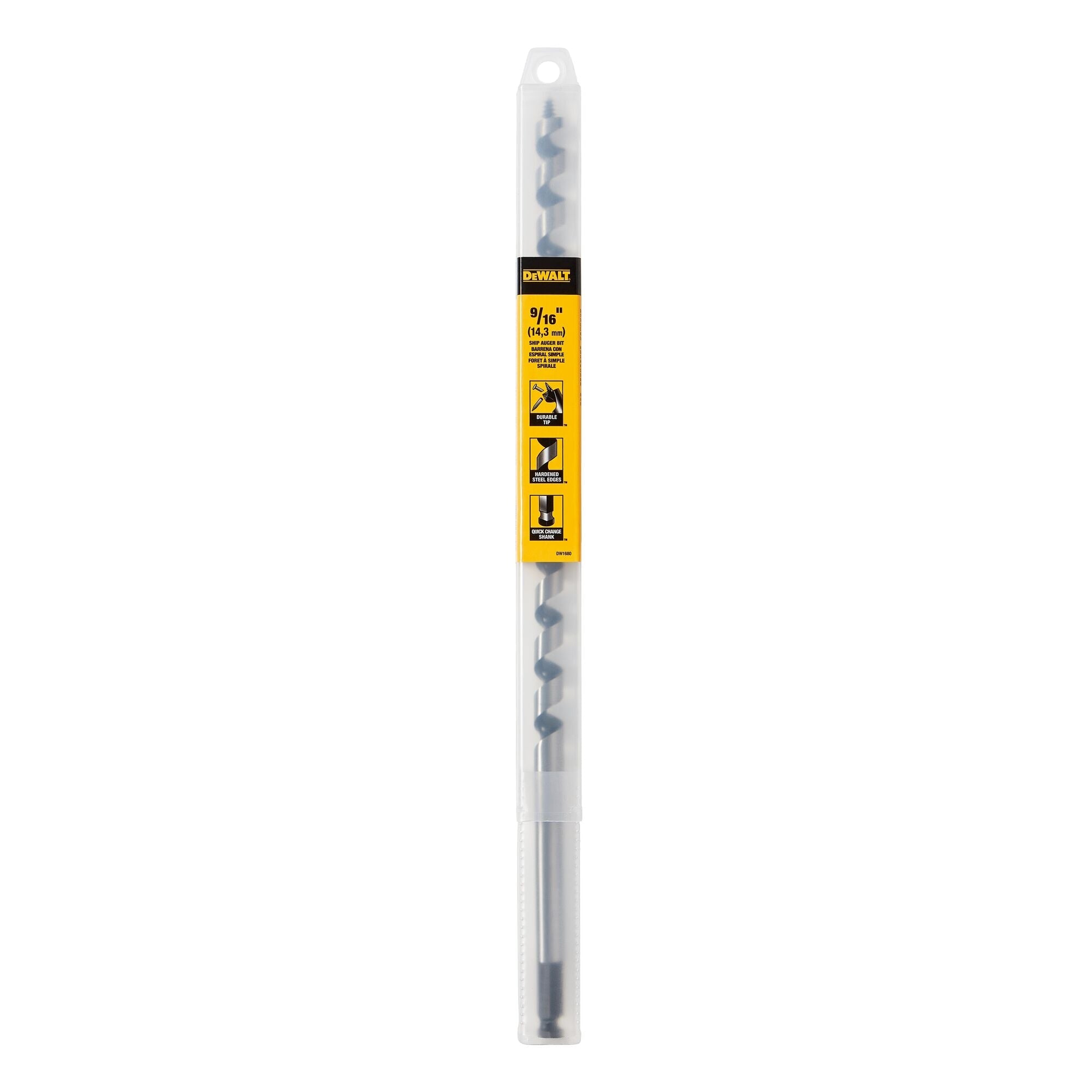 DeWalt DW1681 Drill Bit, Ship Auger, 5/8 Inch X 17 Inch