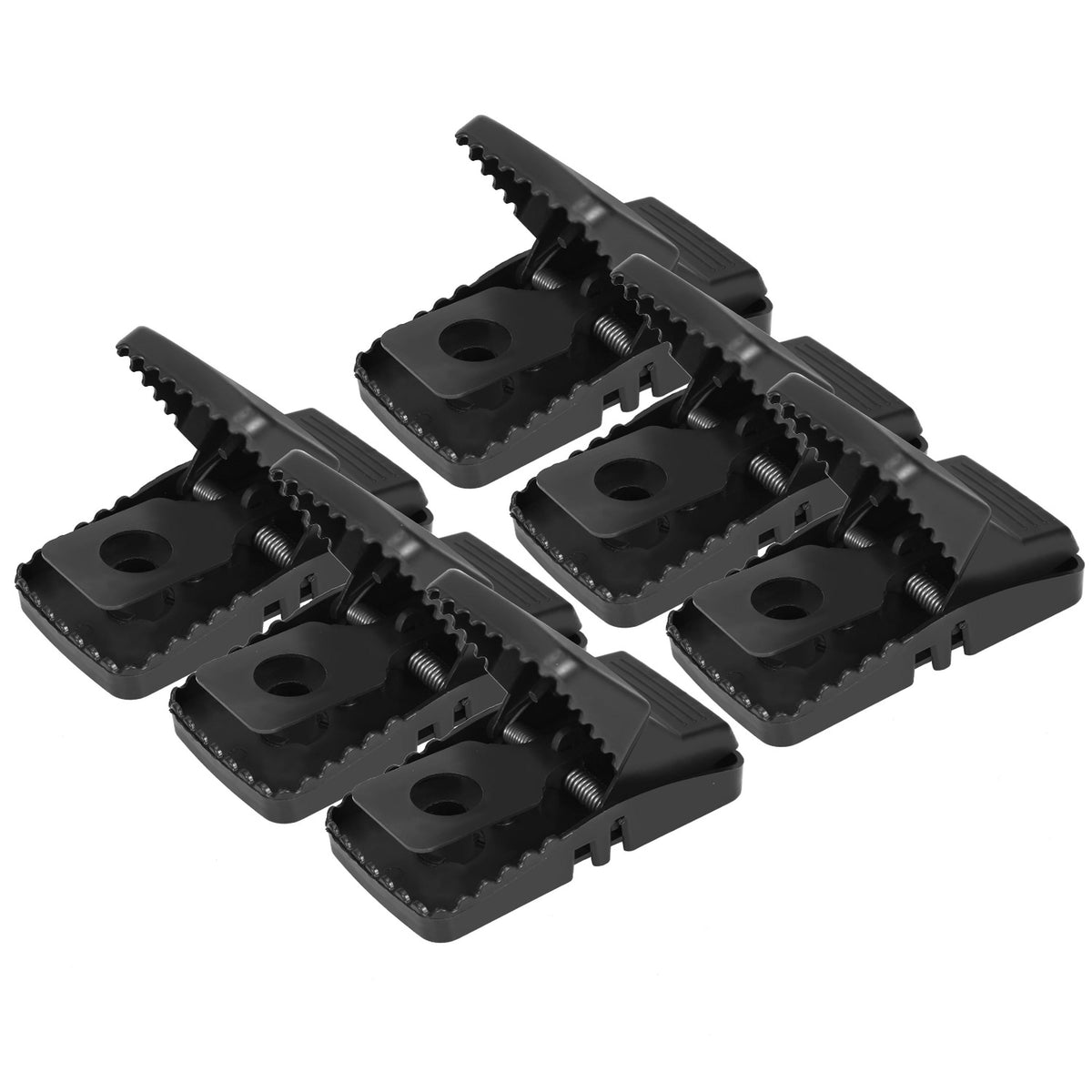 Reusable Mouse Snap Traps with Bait Cup, 6 Pack