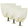 Drawstring Winter Plant Cover Bags, 32.67 × 43.3 in, 3-Pack