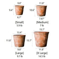Large Terracotta Red Concrete Planter Pot – Weather-Resistant Outdoor Garden Pot