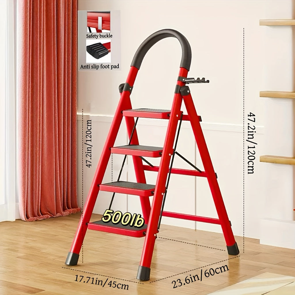 Heavy-Duty Folding Step Ladder – 3/4/5 Step, 500 lb Capacity