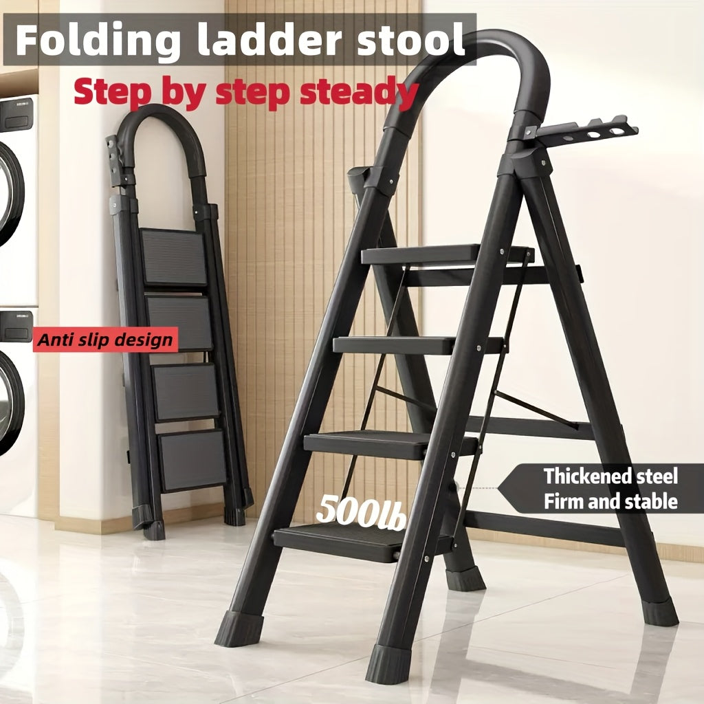 Heavy-Duty Folding Step Ladder – 3/4/5 Step, 500 lb Capacity