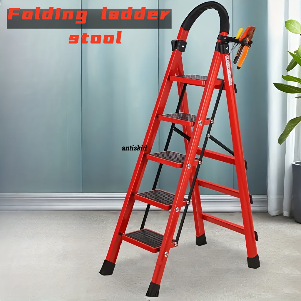 Heavy-Duty Folding Step Ladder – 3/4/5 Step, 500 lb Capacity