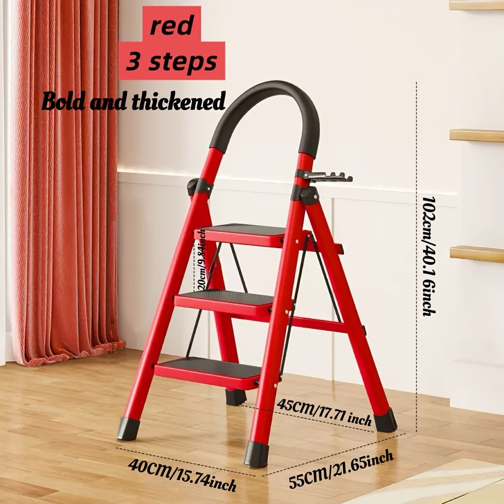 Heavy-Duty Folding Step Ladder – 3/4/5 Step, 500 lb Capacity