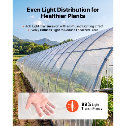 Clear Greenhouse Plastic Sheeting, 10 × 100 ft, 6 Mil