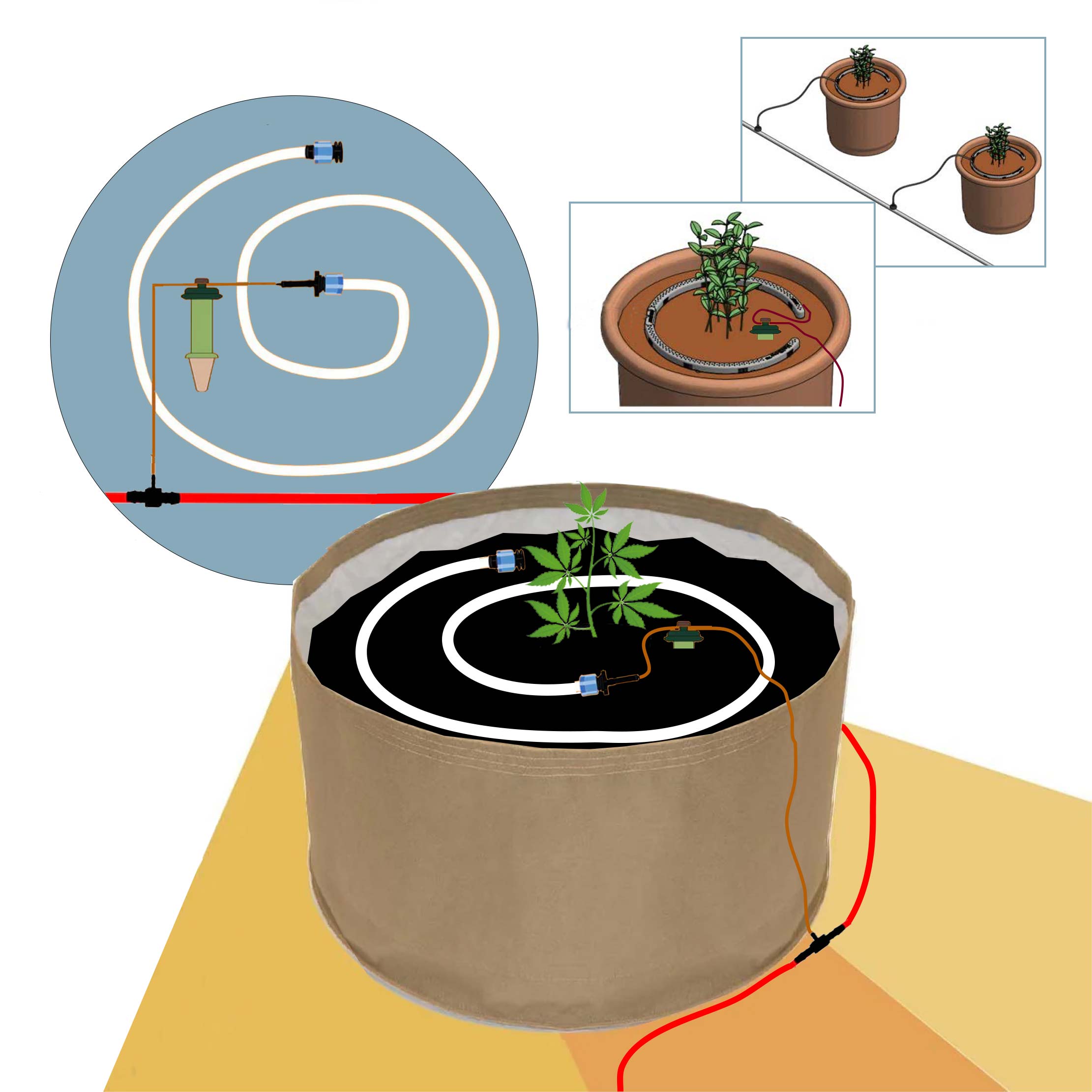 Blumat Self-Watering Irrigation Kit for Pots – No Timers, No Electricity Needed