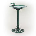 Outdoor Bird Bath – Dark Green Finish, Weather-Resistant Garden Accent