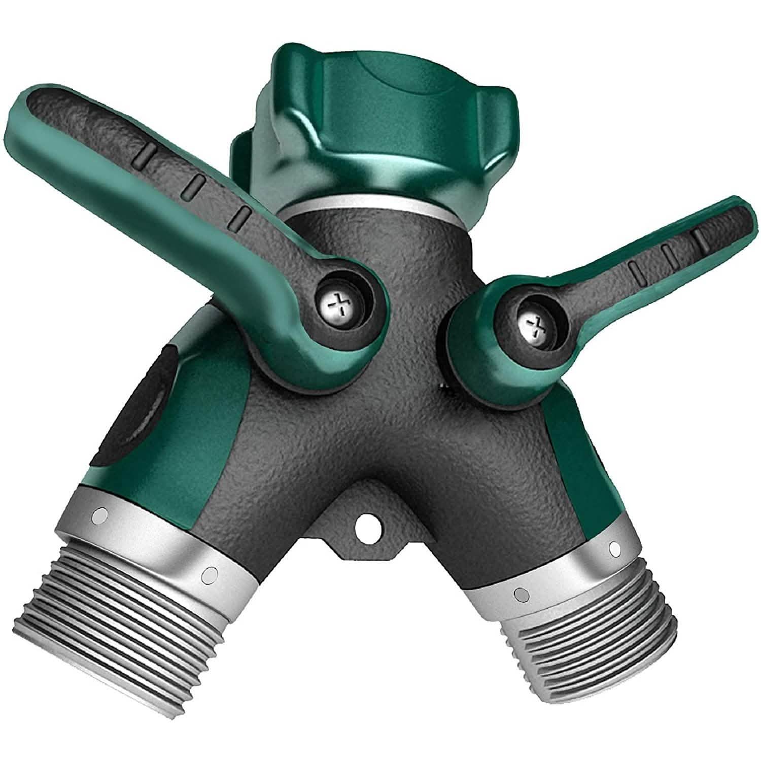 Heavy-Duty All-Metal Garden Hose Splitter – Leak-Proof, Multi-Hose Connector