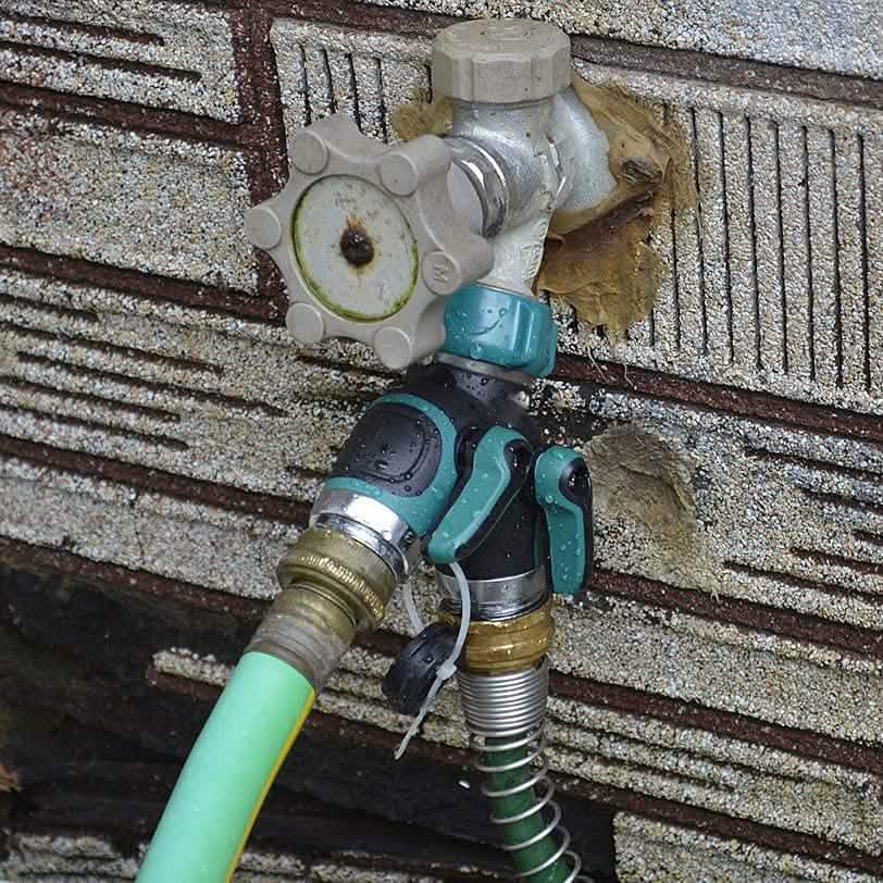 Heavy-Duty All-Metal Garden Hose Splitter – Leak-Proof, Multi-Hose Connector