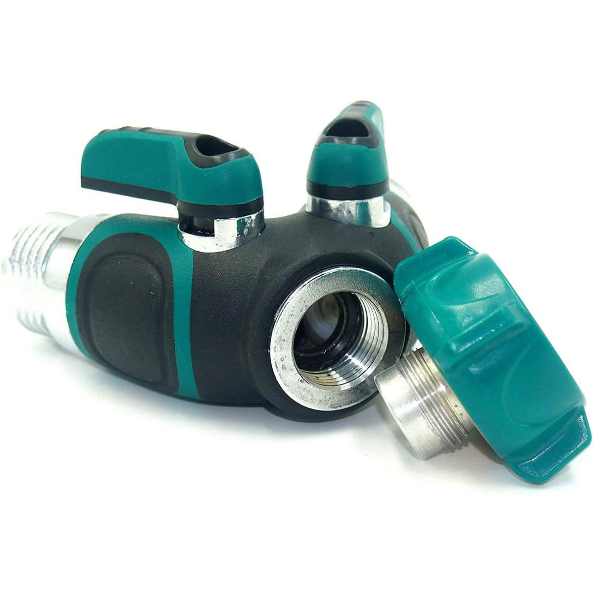 Heavy-Duty All-Metal Garden Hose Splitter – Leak-Proof, Multi-Hose Connector
