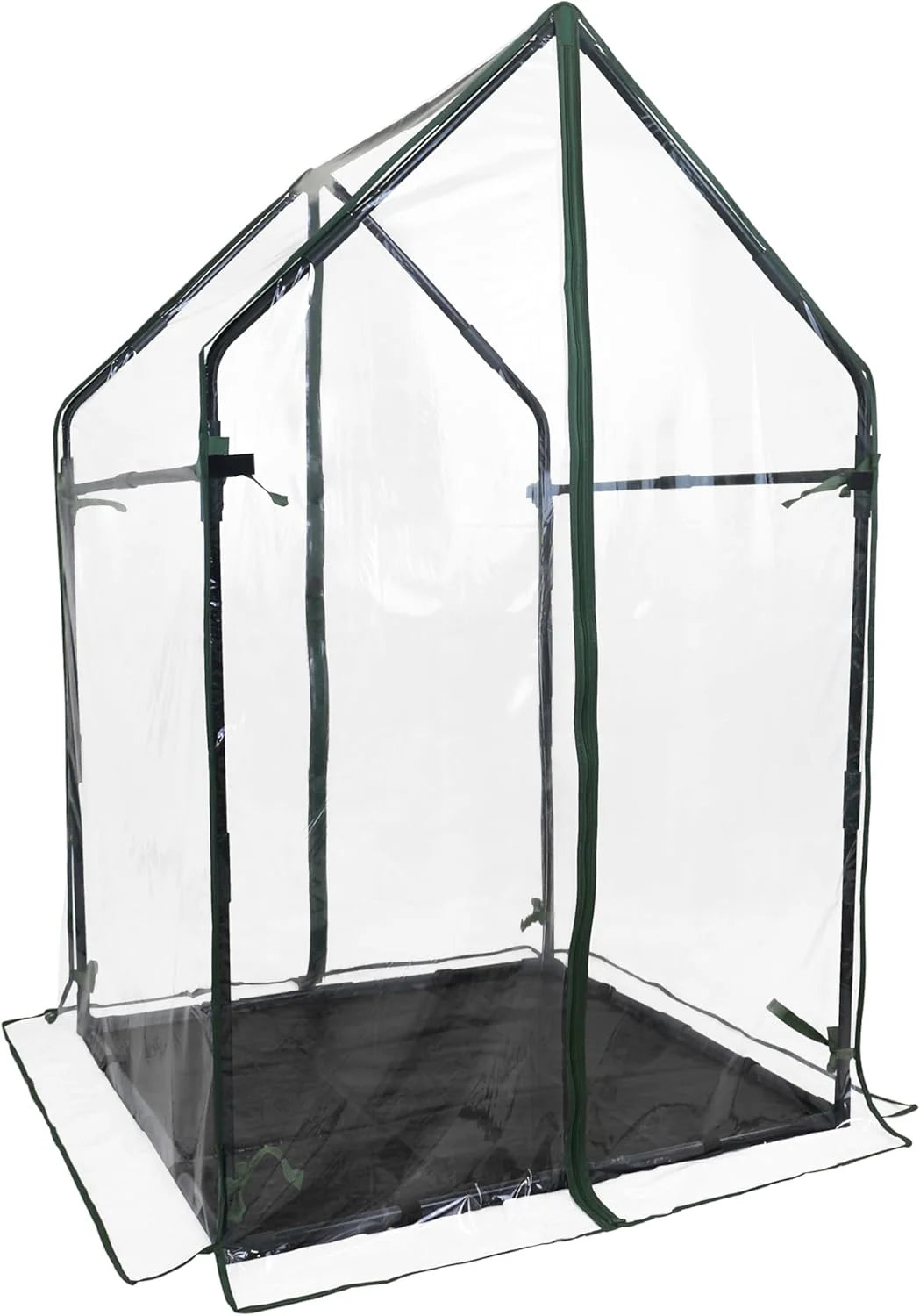 3 × 3 Cedar Raised Garden Bed with Greenhouse Cover