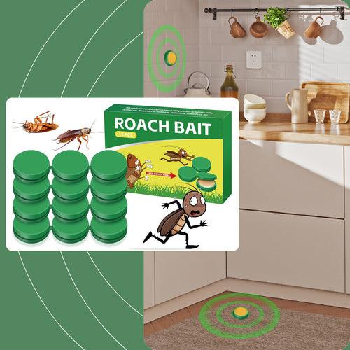 12/24 Pack Cockroach Bait Station – Indoor Roach Trap for Home & Kitchen