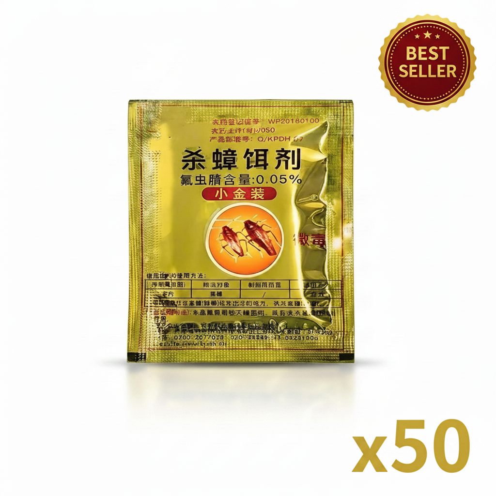 Cockroach Killer Powder – Fast-Acting Roach Bait Powder (50 PCS)