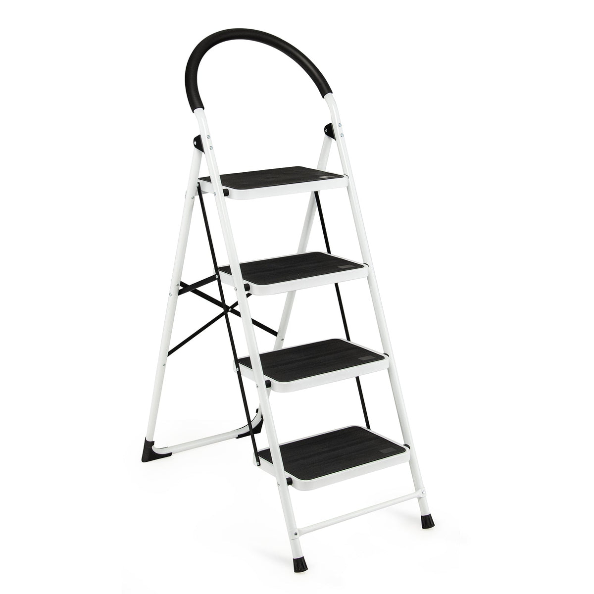 4-Step Folding Ladder – Anti-Slip Platform, 330 lb Capacity