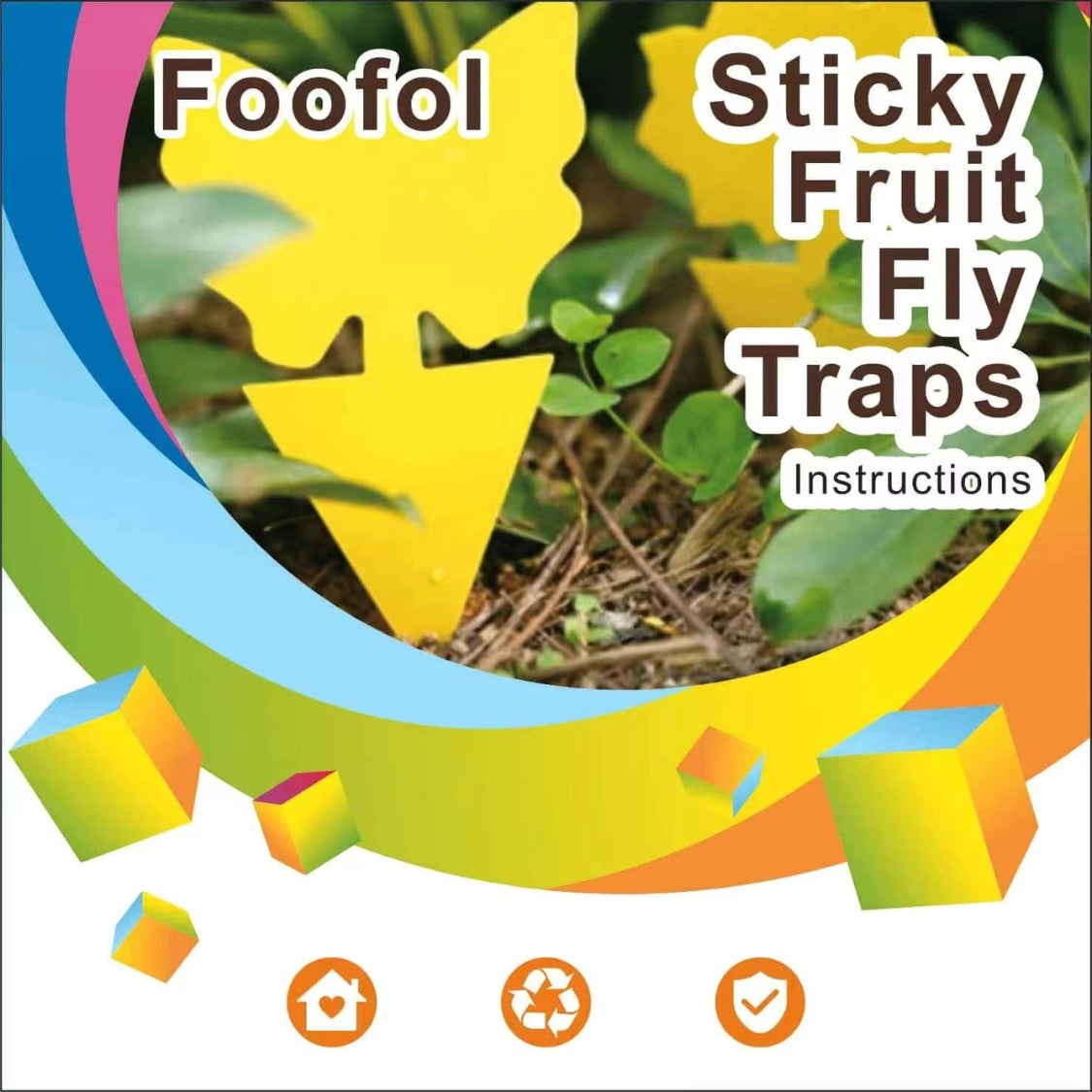 36 Pack Yellow Sticky Traps – Fruit Fly & Fungus Gnat Killer
