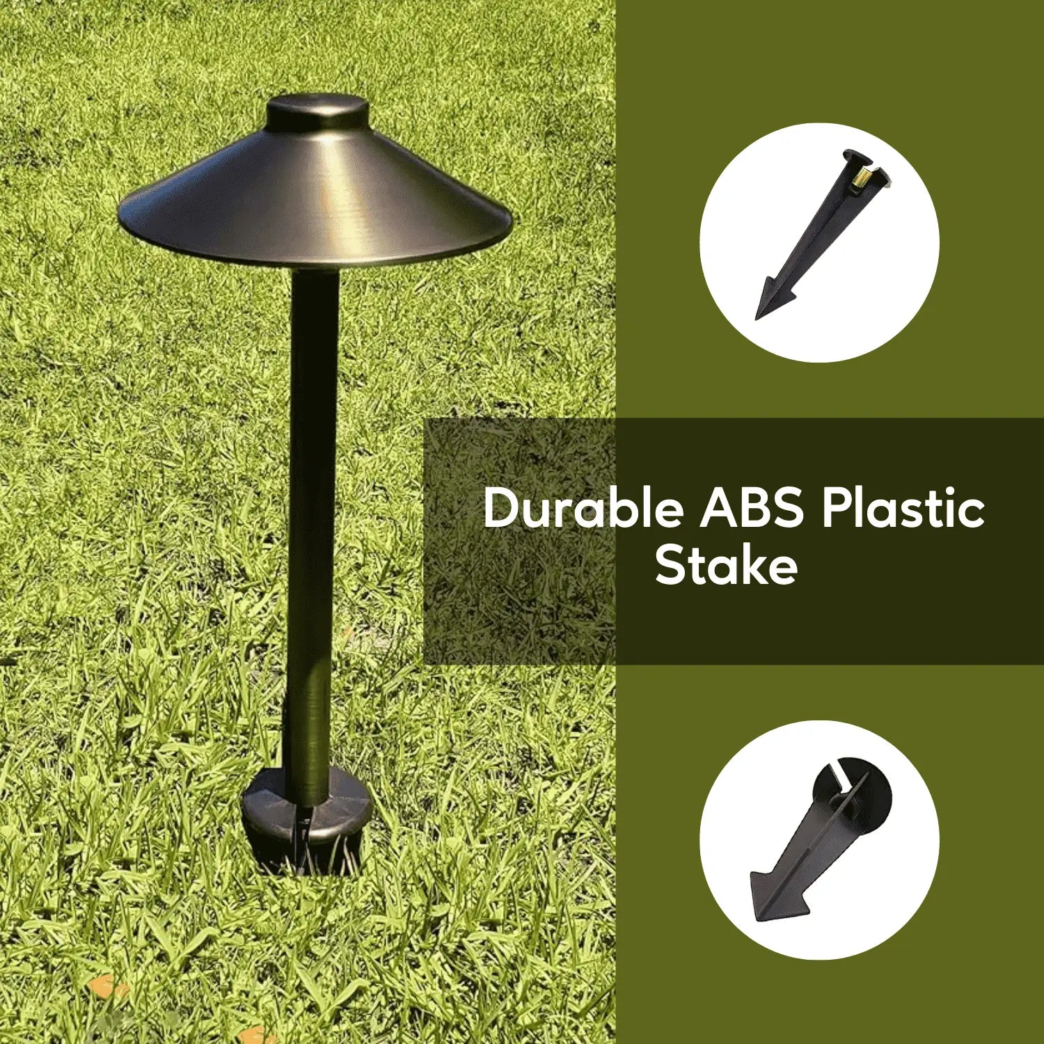 Garden Stakes | 9-Inch In-Ground Solid Brass 1/2" NPT Thread 2 Pack