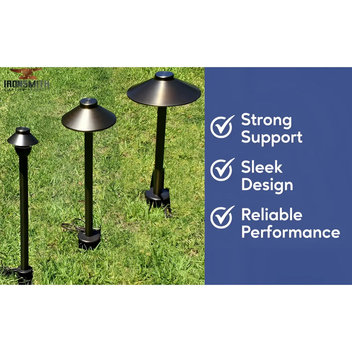 Garden Stakes | 9-Inch In-Ground Solid Brass 1/2" NPT Thread 2 Pack