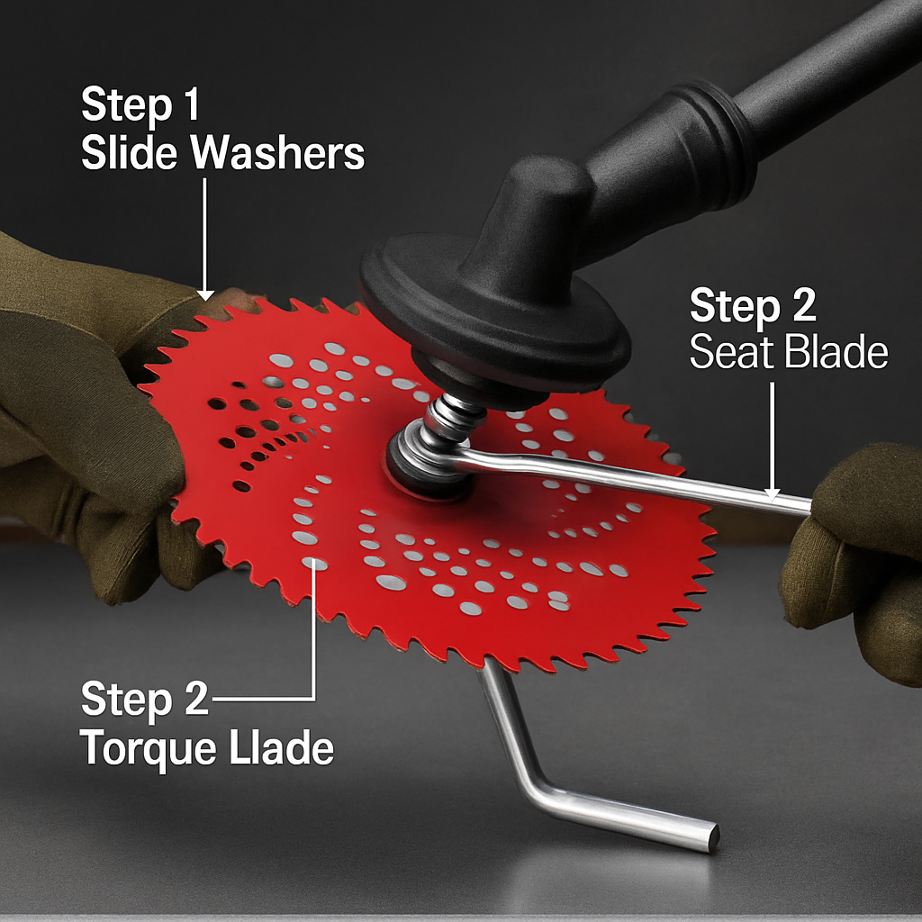 Carbide Tip Brush Cutter Blades with Universal Adapter