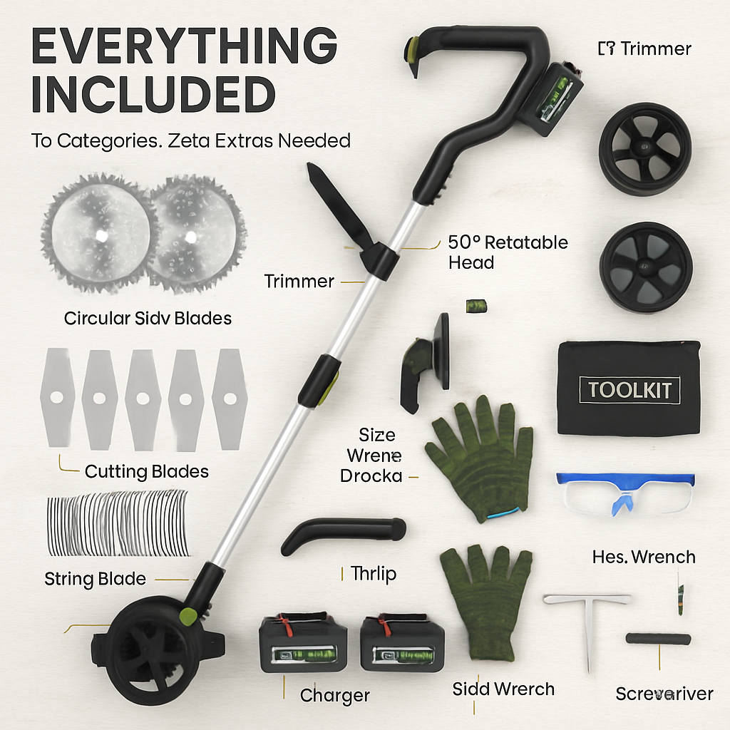 Cordless Electric Weed Edger & String Trimmer