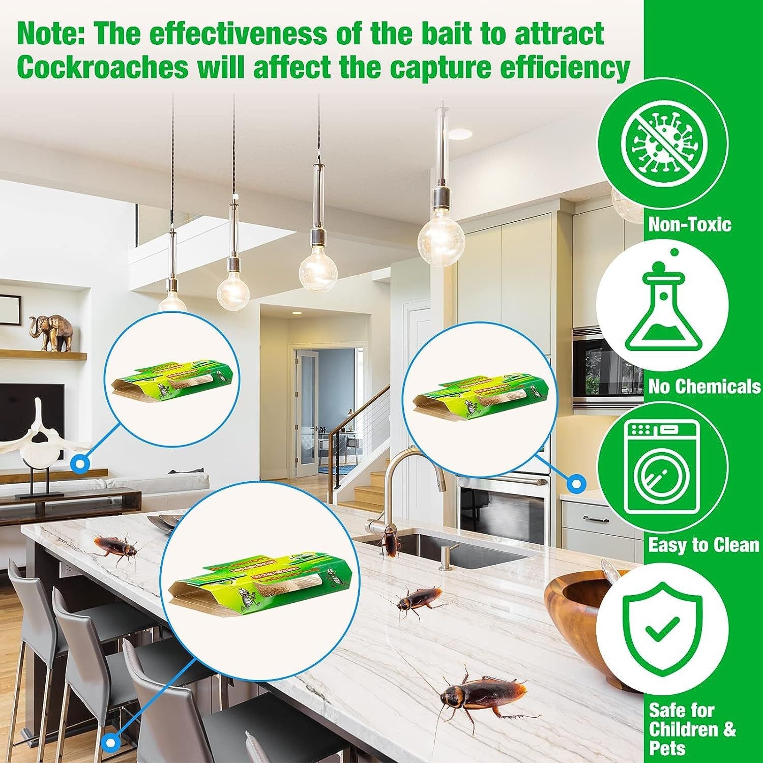 10 Pack Roach Glue Traps – Sticky Cockroach Catcher Traps for Indoor Use
