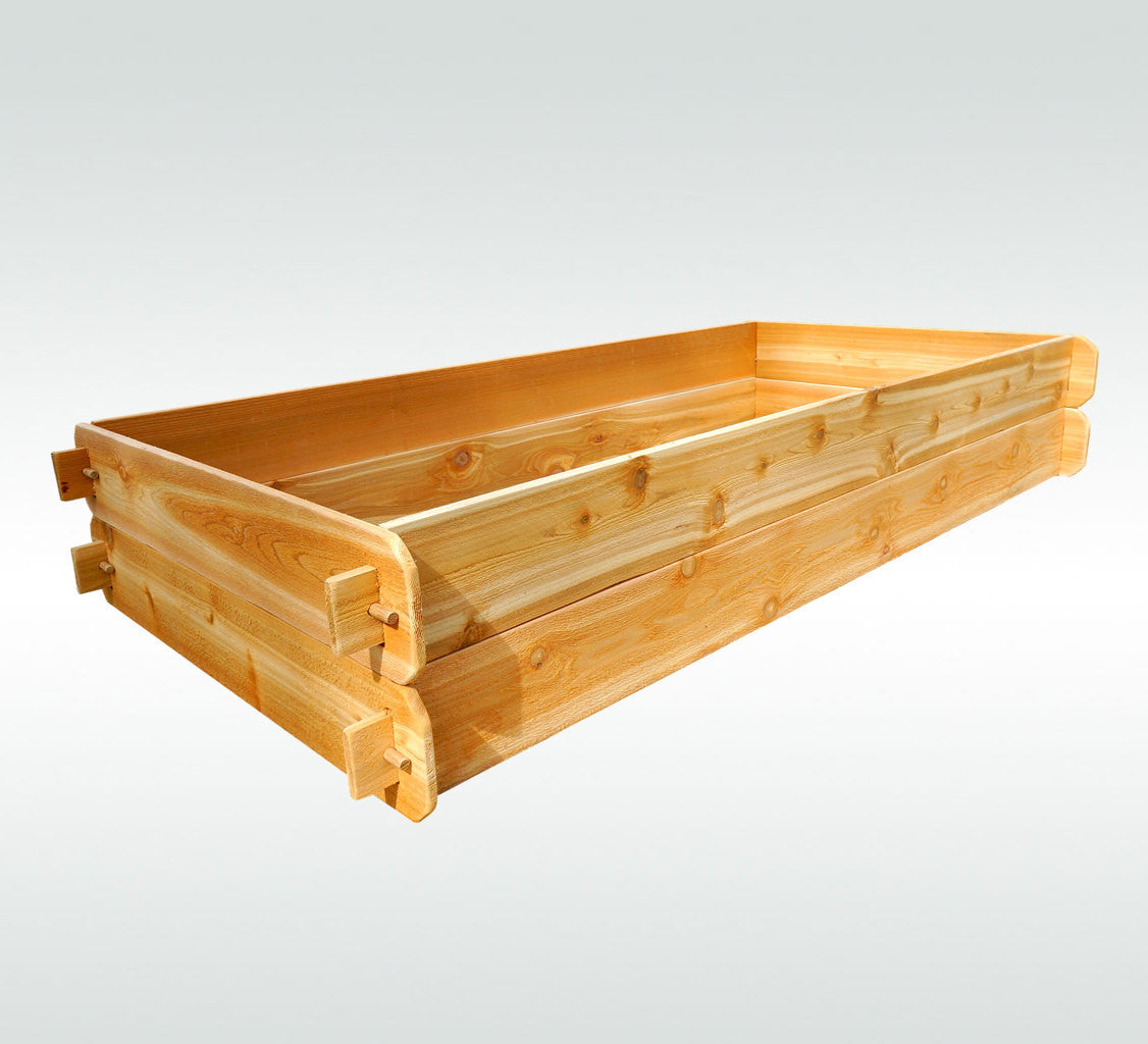 Timberlane Gardens Raised Garden Bed Kit – Double Deep Cedar, Two 3x6 Beds