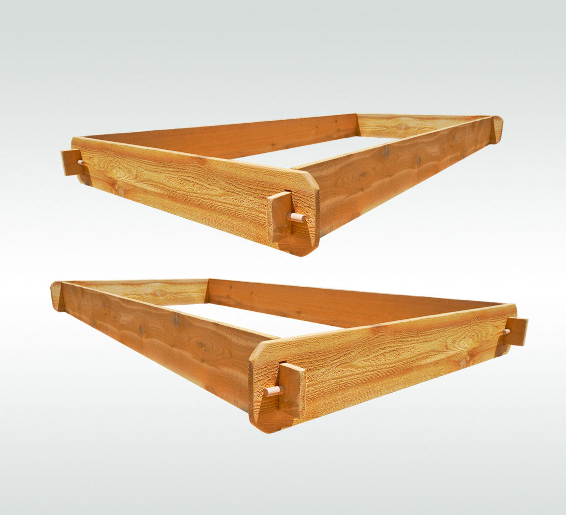 Timberlane Gardens Raised Garden Bed Kit – Double Deep Cedar, Two 3x6 Beds