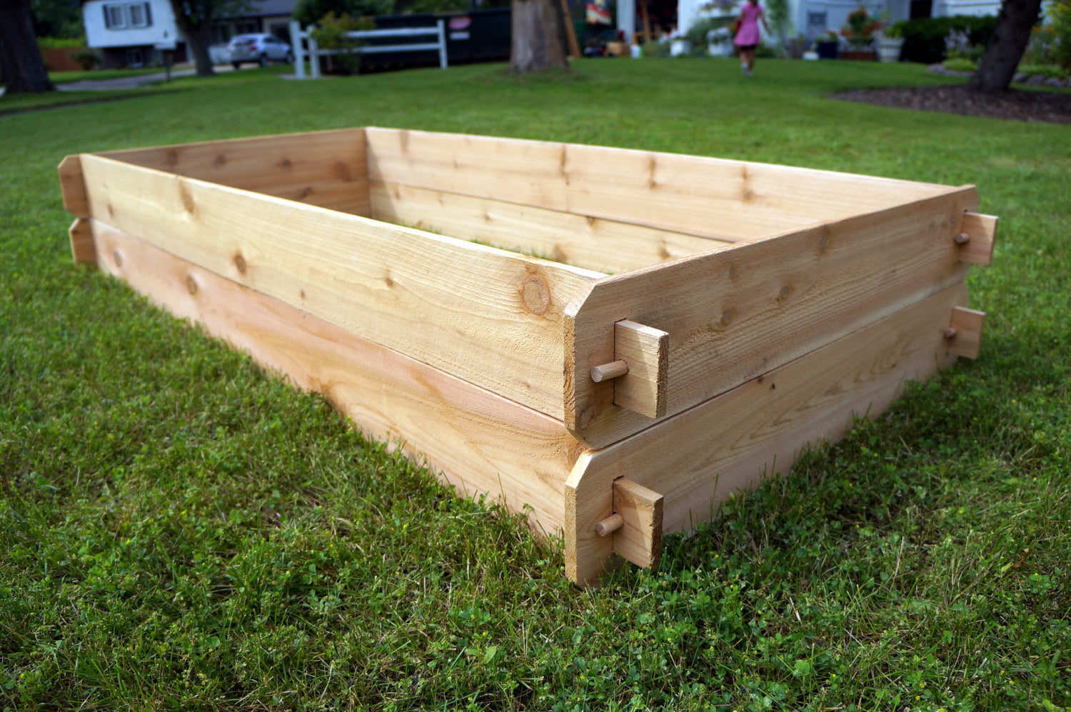 Timberlane Gardens Raised Garden Bed Kit – Double Deep Cedar, Two 3x6 Beds