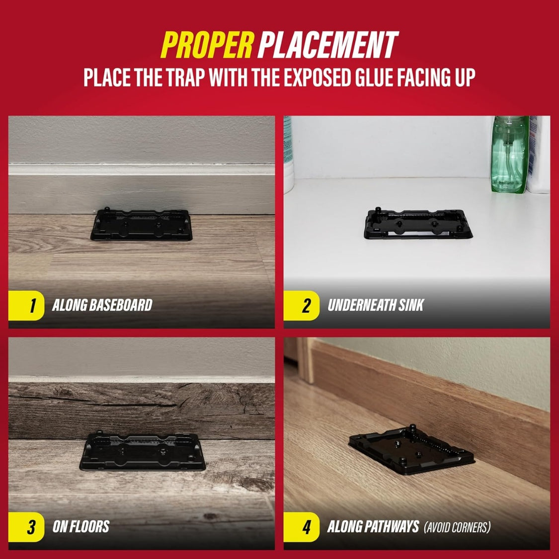 Heavy Duty Mouse & Insect Glue Traps – Pesticide Free Sticky Boards for Home