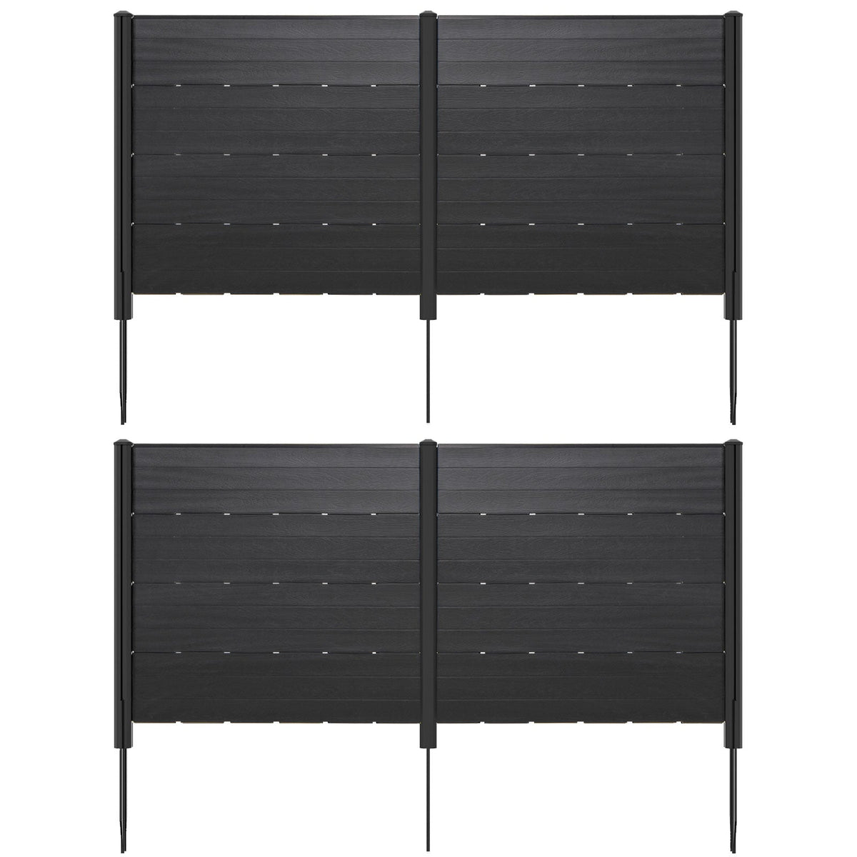 Outdoor Privacy Fence Screen with 5 Ground Stakes for Garden Yard Patio