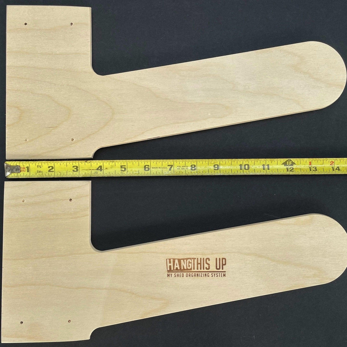 Stud-Mounted Step Ladder Organizer Rack