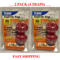 TERRO Indoor Fruit Fly Trap, 2-Pack (4 Traps Total) with Built-In Window